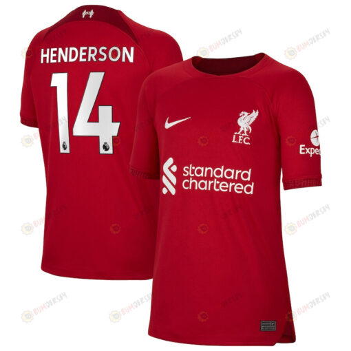 Jordan Henderson 14 Liverpool Youth 2022/23 Home Player Jersey - Red