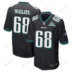 Jordan Mailata 68 Philadelphia Eagles Super Bowl LVII Champions Men's Jersey - Black