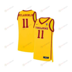 Jordan McLaughlin 11 USC Trojans Elite Basketball Men Jersey - Yellow