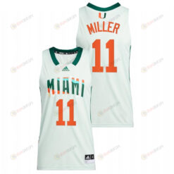 Jordan Miller 11 Miami Hurricanes 2022 Honoring Black Excellence Basketball Men Jersey - White