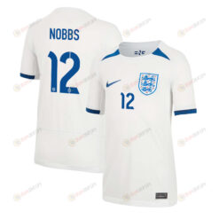 Jordan Nobbs 12 England Women's National Team 2023-24 World Cup Home Jersey
