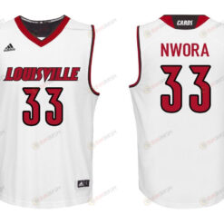 Jordan Nwora 33 Louisville Cardinals College Basketball Men Jersey - White