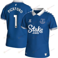 Jordan Pickford 1 Everton 2023-24 Home Jersey - Men Blue
