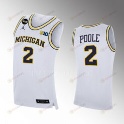 Jordan Poole 2 Michigan Wolverines Jersey College Basketball White