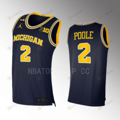 Jordan Poole 2 Michigan Wolverines Navy Jersey College Basketball Limited