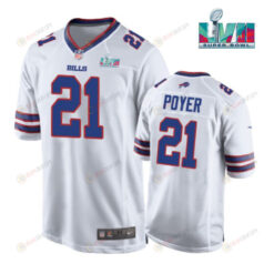 Jordan Poyer 21 Buffalo Bills Super Bowl LVII Away Player Men Jersey - White Jersey