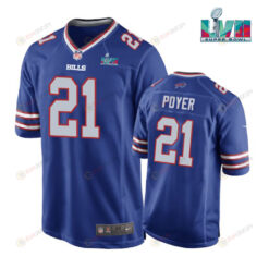 Jordan Poyer 21 Buffalo Bills Super Bowl LVII Logo Game Player Men Jersey - Royal Jersey