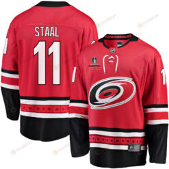 Jordan Staal 11 Carolina Hurricanes Stanley Cup 2023 Playoffs Patch Home Breakaway Men Jersey - Red