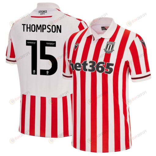 Jordan Thompson 15 Stoke City FC 2023/24 Home Men Jersey - White Red