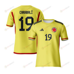 Jorelyn Carabal? 19 Colombia 2023 Youth Home Jersey - Yellow - All Over Printed Jersey