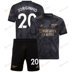 Jorginho 20 Arsenal Away Kit 2022 - 2023 Youth Jersey - Black