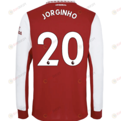 Jorginho 20 Arsenal Long Sleeve Home Jersey 2022-23 - Men Red