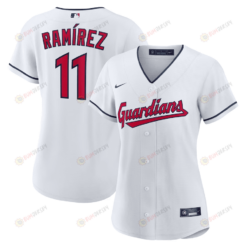 Jos? Ram?rez 11 Cleveland Guardians Women Home Jersey - White