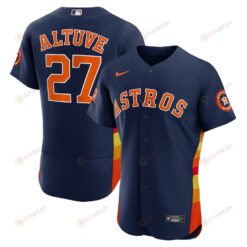 Jose Altuve 27 Houston Astros 60th Anniversary Alternate Player Elite Jersey - Navy