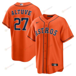 Jose Altuve 27 Houston Astros Alternate Player Name Jersey - Orange