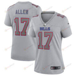 Josh Allen 17 Buffalo Bills Women's Atmosphere Fashion Game Jersey - Gray