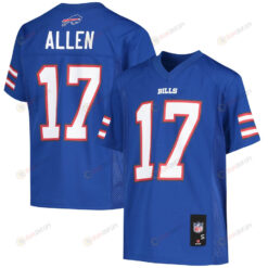 Josh Allen 17 Buffalo Bills Youth Player Jersey - Royal