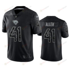 Josh Allen 41 Jacksonville Jaguars Black Reflective Limited Jersey - Men