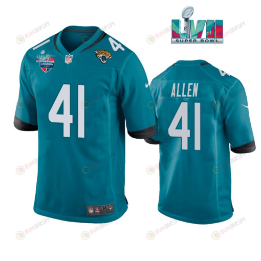 Josh Allen 41 Jacksonville Jaguars Super Bowl LVII Super Bowl LVII Teal Men's Jersey