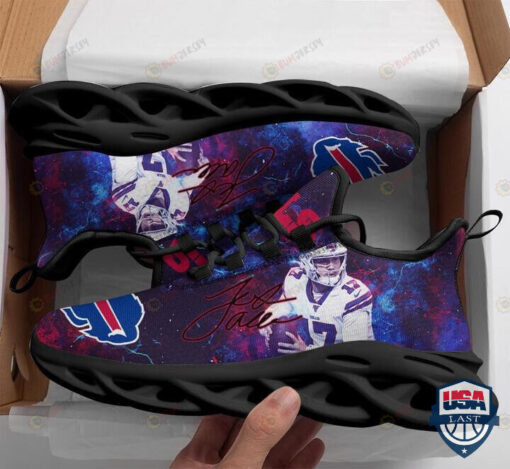 Josh Allen Buffalo Bills Galaxy Background 3D Max Soul Sneaker Shoes