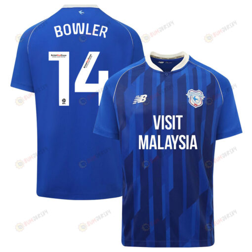 Josh Bowler 14 Cardiff City FC 2023-24 Home Men Jersey - Blue