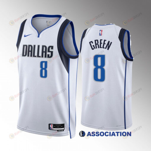 Josh Green 8 2022-23 Dallas Mavericks White Association Edition Jersey Swingman