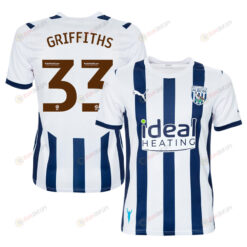 Josh Griffiths 33 West Bromwich Albion FC 2023/24 Home Men Jersey - White