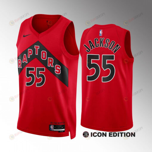 Josh Jackson 55 2022-23 Toronto Raptors Red Icon Edition Jersey Swingman