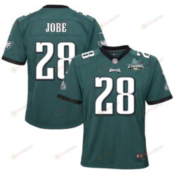 Josh Jobe 28 Philadelphia Eagles Super Bowl LVII Champions 2 Stars 2 Stars Youth Jersey - Black