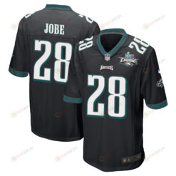 Josh Jobe 28 Philadelphia Eagles Super Bowl LVII Champions 2 Stars Men's Jersey - Black