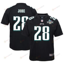 Josh Jobe 28 Philadelphia Eagles Super Bowl LVII Champions 2 Stars Youth Jersey - Black