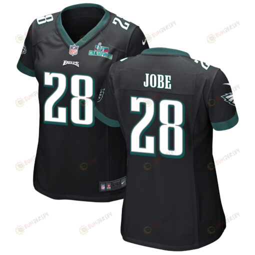 Josh Jobe 28 Philadelphia Eagles Super Bowl LVII Champions WoMen's Jersey - Black