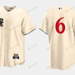 Josh Jung 6 Texas Rangers 2023 City Connect Cool Base Game Jersey - Cream