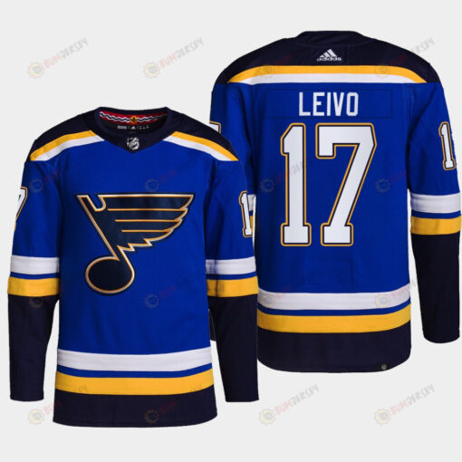 Josh Leivo 17 St. Louis Blues 2022-23 Primegreen Home Royal Jersey