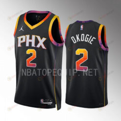 Josh Okogie 2 2022-23 Phoenix Suns Black Statement Edition Jersey