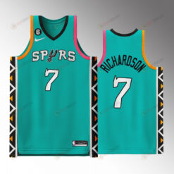 Josh Richardson 7 2022-23 San Antonio Spurs City Edition Jersey Teal