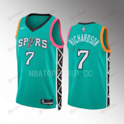 Josh Richardson 7 2022-23 San Antonio Spurs Turquoise City Edition Jersey Swingman