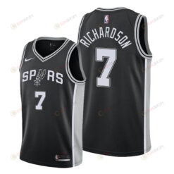 Josh Richardson 7 San Antonio Spurs Icon Edition Black Jersey 2022 Trade - Men Jersey