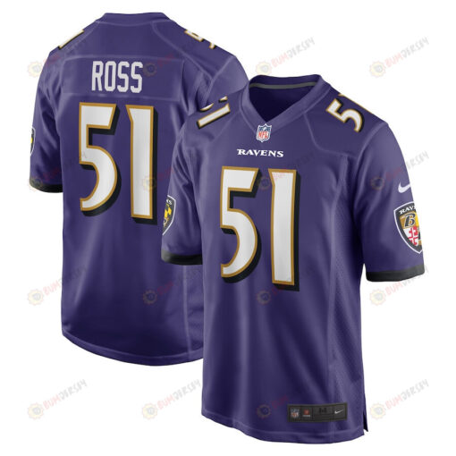 Josh Ross Baltimore Ravens Game Player Jersey - Purple