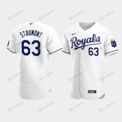 Josh Staumont 63 Kansas City Royals White Home Jersey Jersey