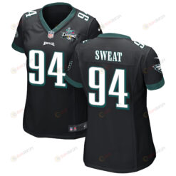 Josh Sweat 94 Philadelphia Eagles Super Bowl LVII Champions 2 Stars WoMen's Jersey - Black