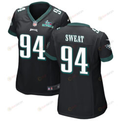 Josh Sweat 94 Philadelphia Eagles Super Bowl LVII Champions WoMen's Jersey - Black