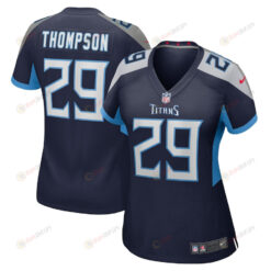Josh Thompson 29 Tennessee Titans Women's Home Game Player Jersey - Navy