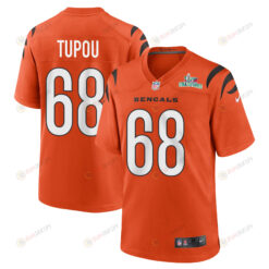 Josh Tupou 68 Cincinnati Bengals Super Bowl LVII Champions Men Alternate Game Jersey - Orange