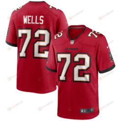 Josh Wells 72 Tampa Bay Buccaneers Game Jersey - Red