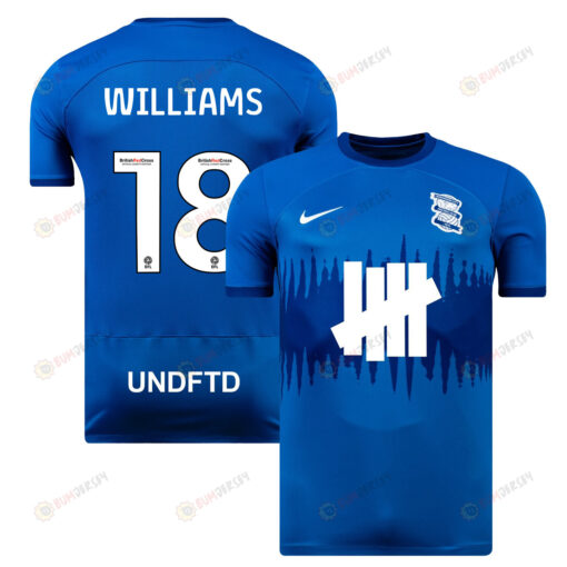 Josh Williams 18 Birmingham City 2023/24 Home Men Jersey - Blue