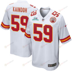 Joshua Kaindoh 59 Kansas City Chiefs Super Bowl LVII Champions Men's Jersey - White