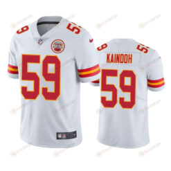 Joshua Kaindoh 59 Kansas City Chiefs White Vapor Limited Jersey