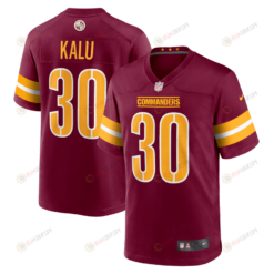 Joshua Kalu 30 Washington Commanders Game Men Jersey - Burgundy