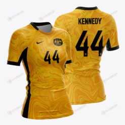 Joshua Kennedy 44 Australia 2023 Women Home Jersey - Yellow - All Over Printed Jersey